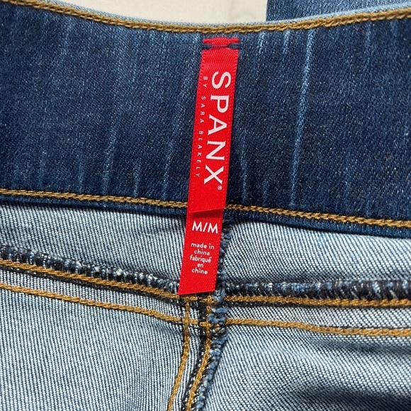 Spanx Distressed Ankle Skinny Jeans Medium Wash Medium - Picture 12 of 12